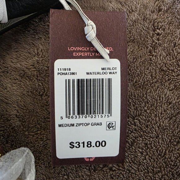 Radley London Waterloo Way Zip-Top Satchel Bag Merlot Burgundy Leather NWT - Picture 16 of 16